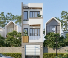 Thiết kế nhà phố 2 tầng hiện đại cho vợ chồng trẻ tại Thủ Đức - MS01