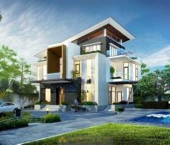 Thiết kế thi công biệt thự theo phong thủy đón tài lộc