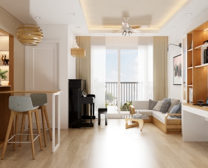 THI CÔNG NỘI THẤT CHUNG CƯ 2 PHÒNG NGỦ 64M2 - THANH ĐA, BÌNH THẠNH