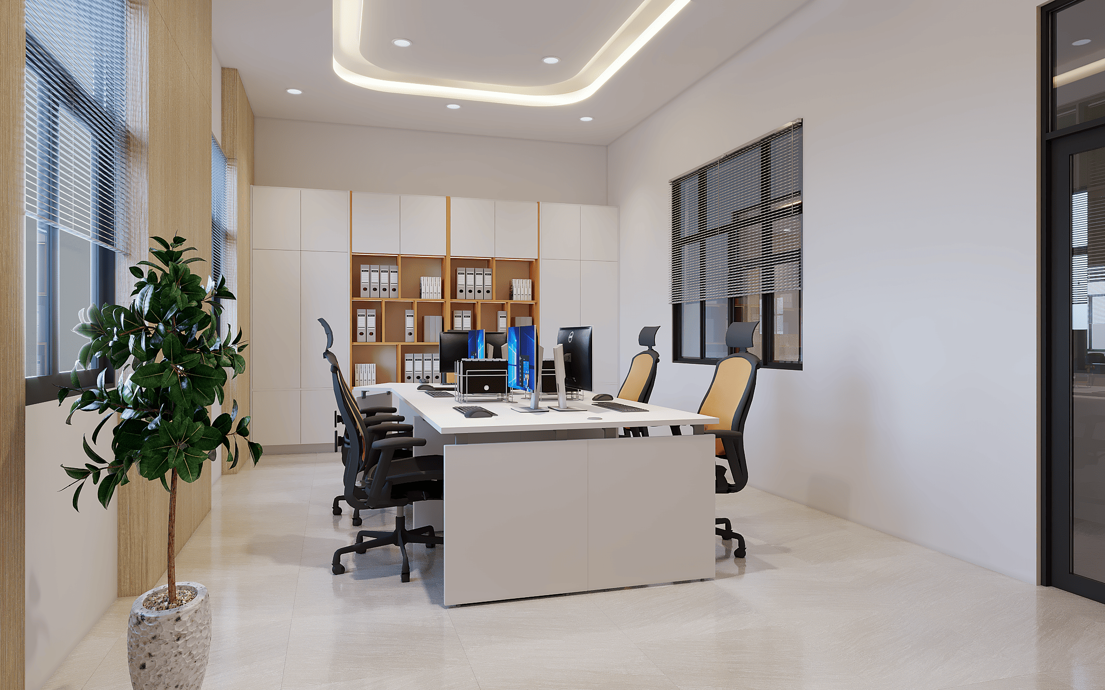 Thi công nội thất tòa nhà văn phòng trọn gói