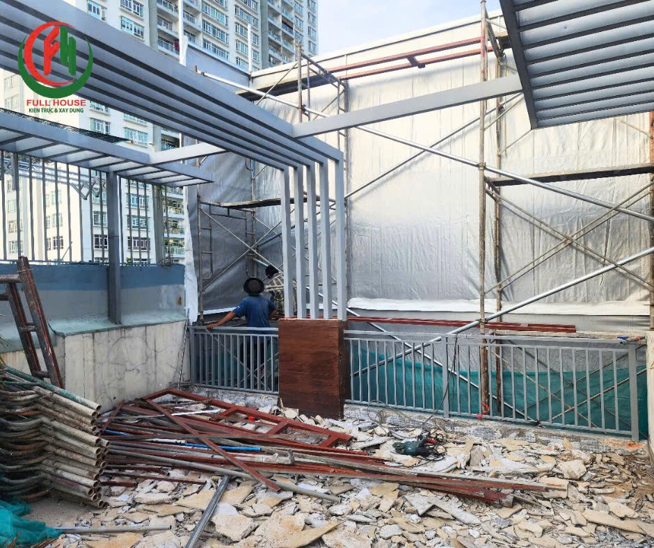 Thiết kế nhà 4x13 có thang máy