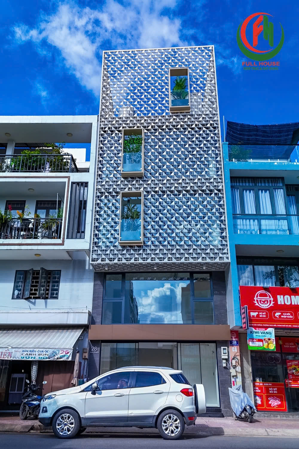 Thiết kế nhà 4x13 có thang máy