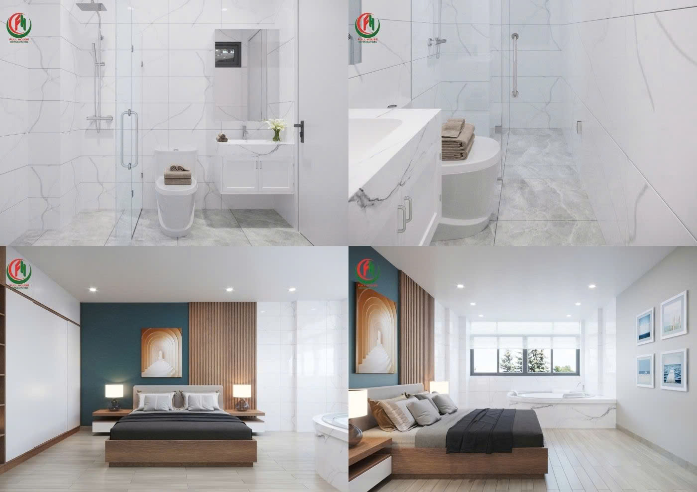 Thiết kế nhà ống 5x13 2 tầng 4 phòng ngủ