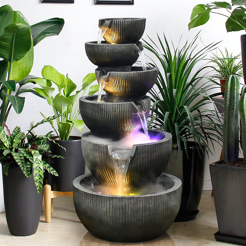 thác nước phong thủy để phòng khách