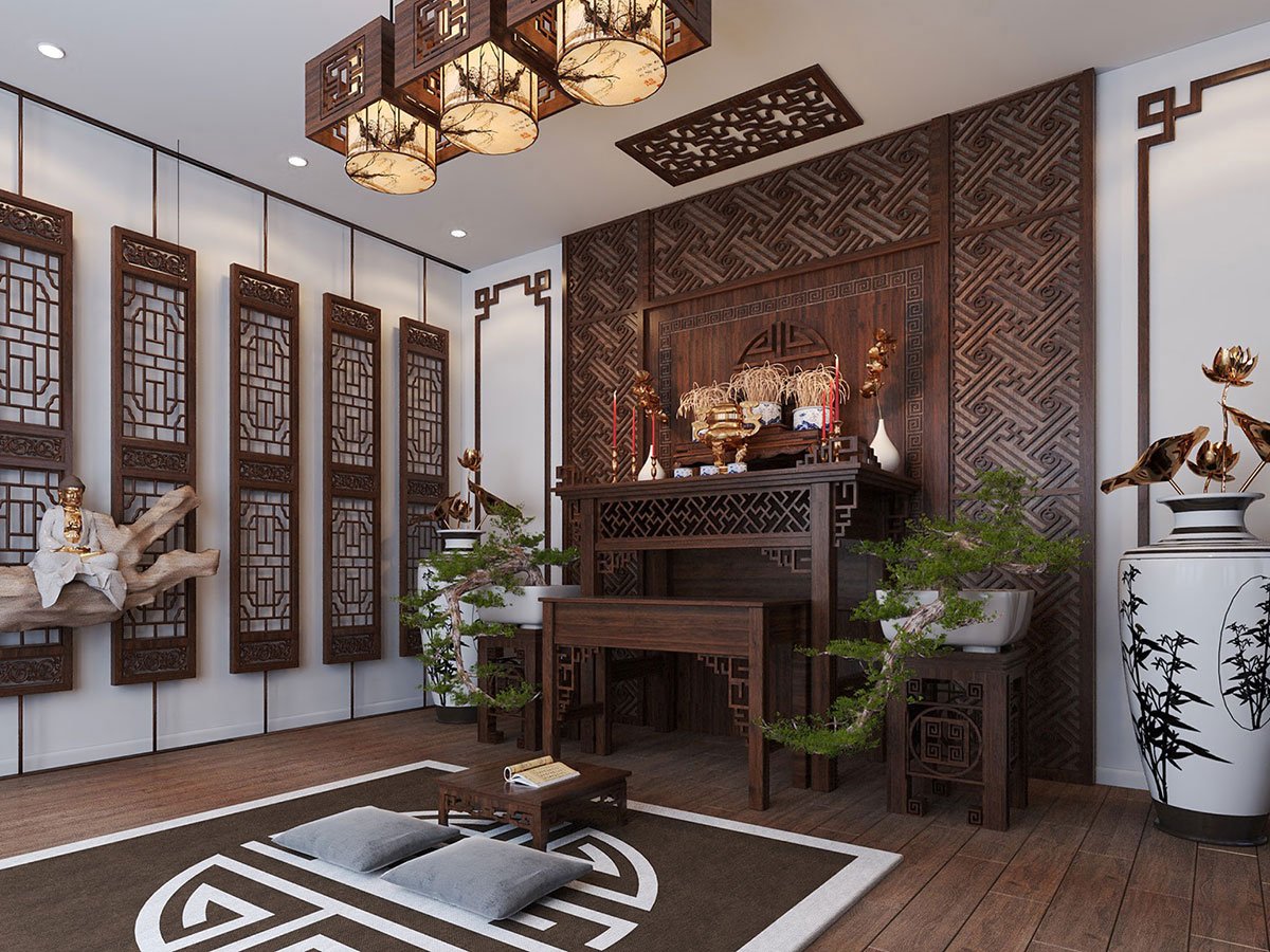 vị trí đặt bàn thờ trong phòng khách