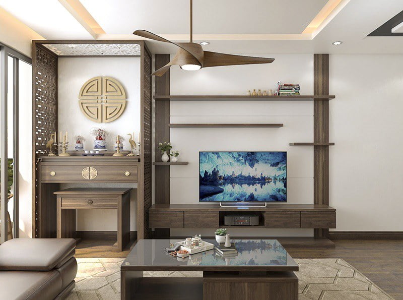 vị trí đặt bàn thờ trong phòng khách