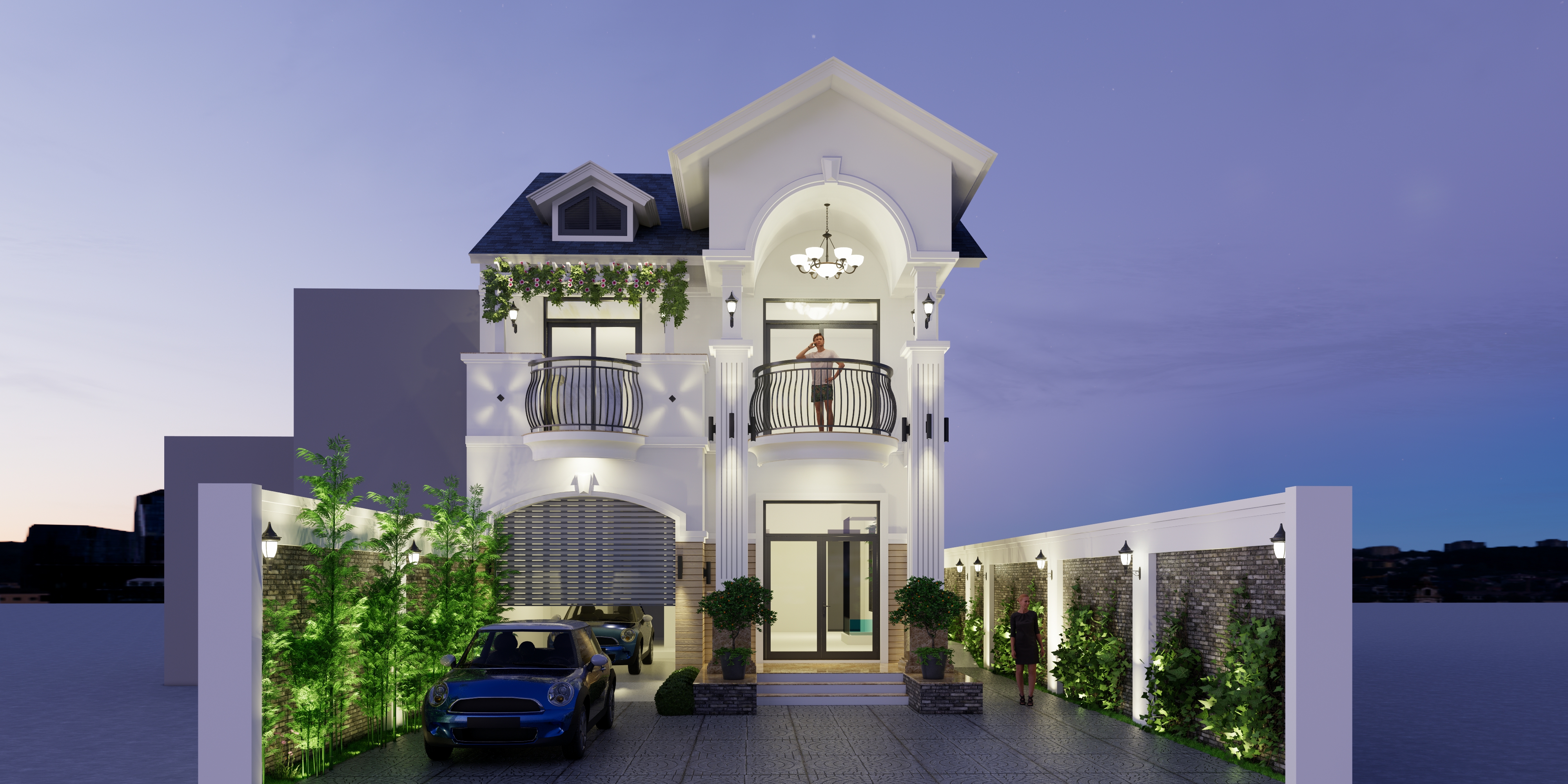 BIỆT THỰ SÂN VƯỜN 1 LẦU 4 PHÒNG NGỦ & TẦNG HẦM