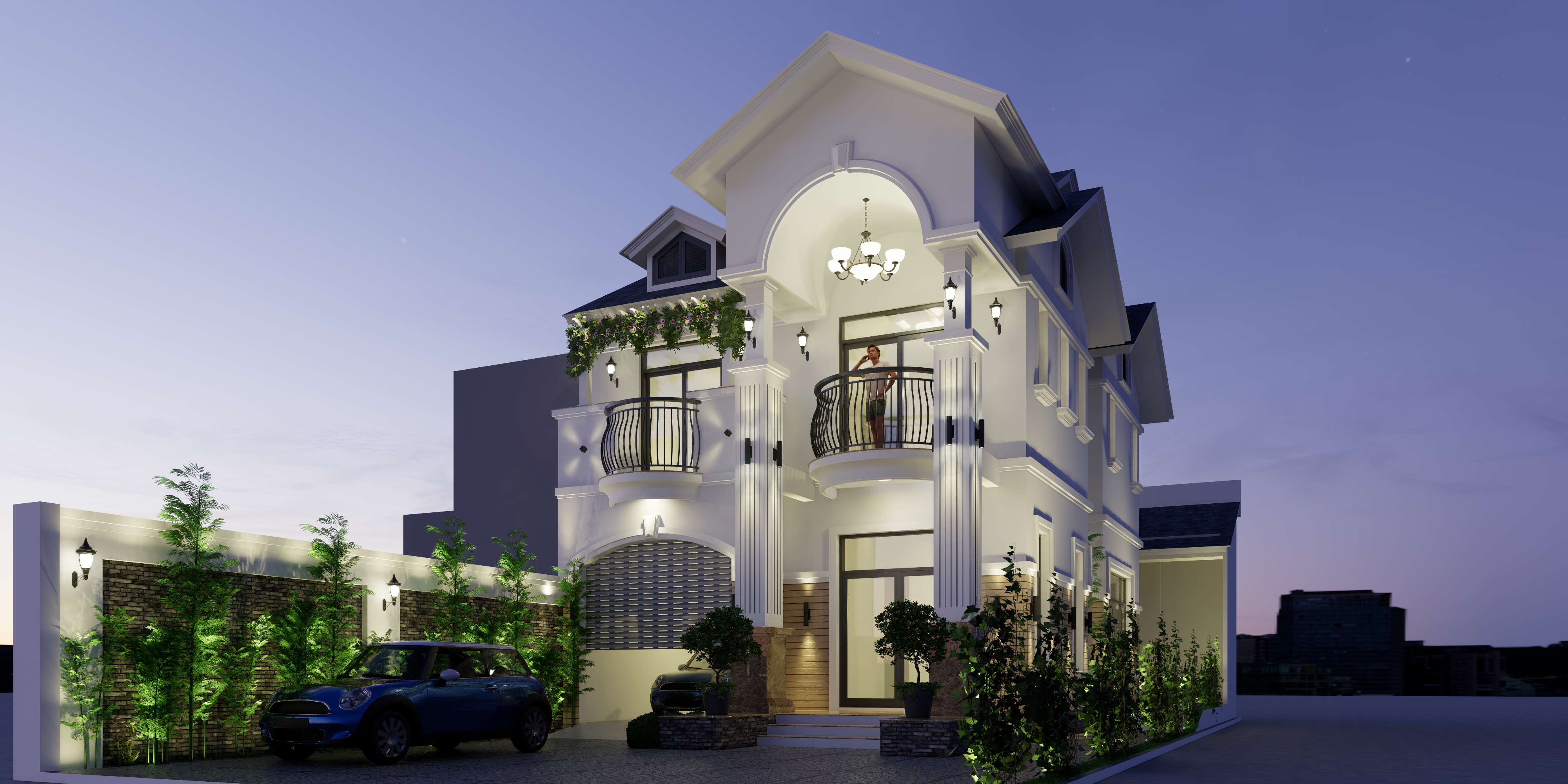 BIỆT THỰ SÂN VƯỜN 1 LẦU 4 PHÒNG NGỦ & TẦNG HẦM
