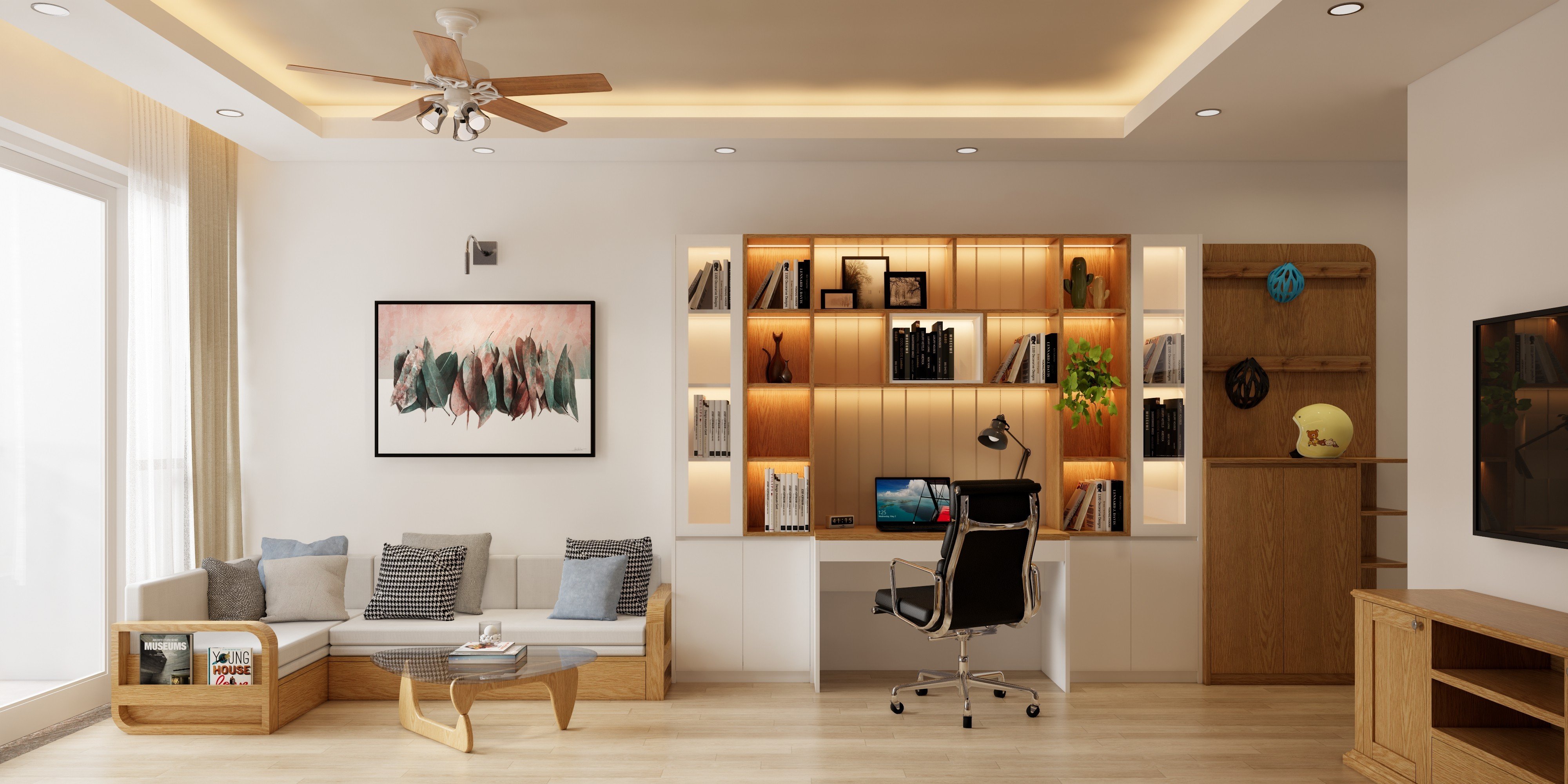 THI CÔNG HOÀN THIỆN NỘI THẤT CHUNG CƯ 2 PHÒNG NGỦ 64M2