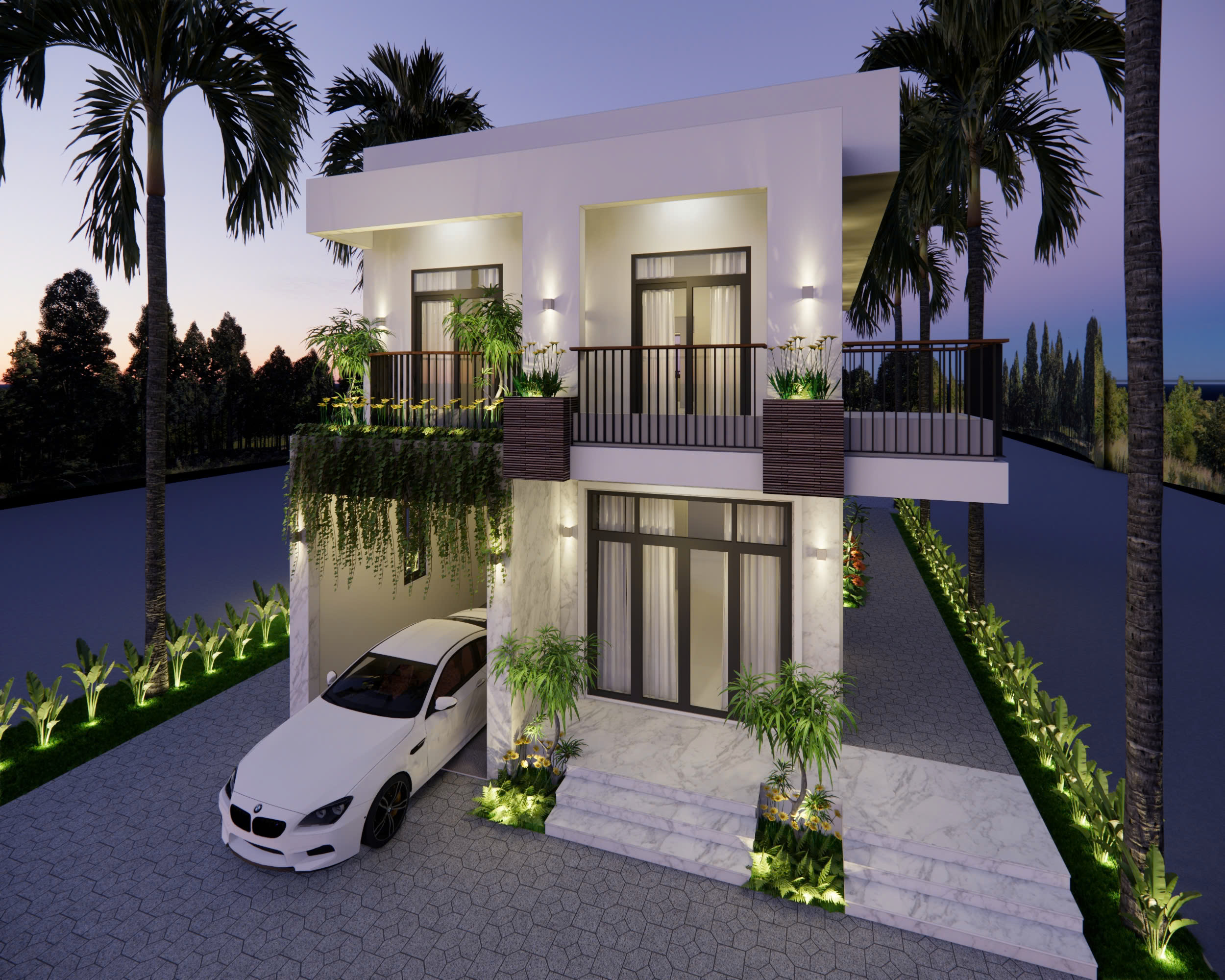 THI CÔNG NHÀ VƯỜN 1 LẦU 3 PHÒNG NGỦ CAO CẤP TẠI TIỀN GIANG